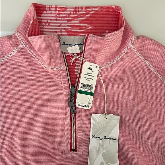 Tommy Bahama Costa Flora Reversible Half Zip - Picture 3 of 7